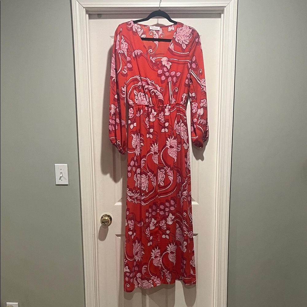 Floral Red Maxi Dress